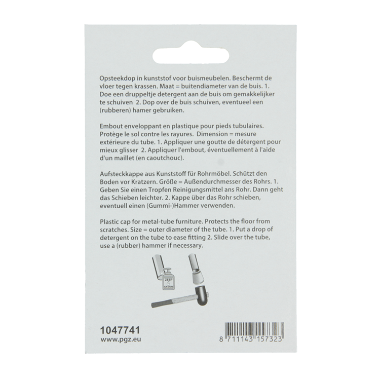 Mack 1047741 - bouchon en plastique noir ø 25 mm 4 pcs | 6 pièces