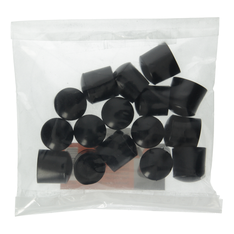 Mack 1047746 - bouchon en plastique noir ø 22 mm 16 pcs | 6 pièces