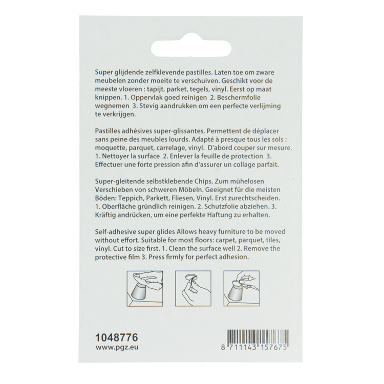 Mack 1048776 - pastille super coulissante autocollante marron ø 70 mm 4 pcs | 12 pièces