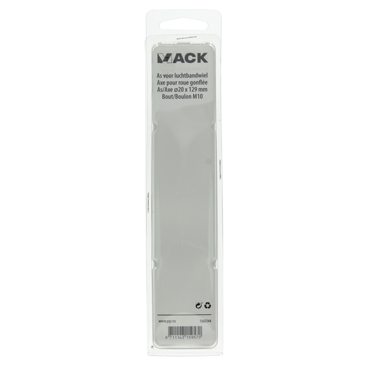 Mack 1060244 - axe 20x129, alésage m10 + 2 boulons de fixation m10 | 5 pièces