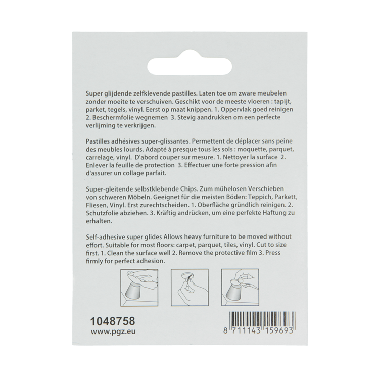 Mack 1048758 - pastille super coulissante autocollante marron ø 20 mm 8 pcs | 12 pièces