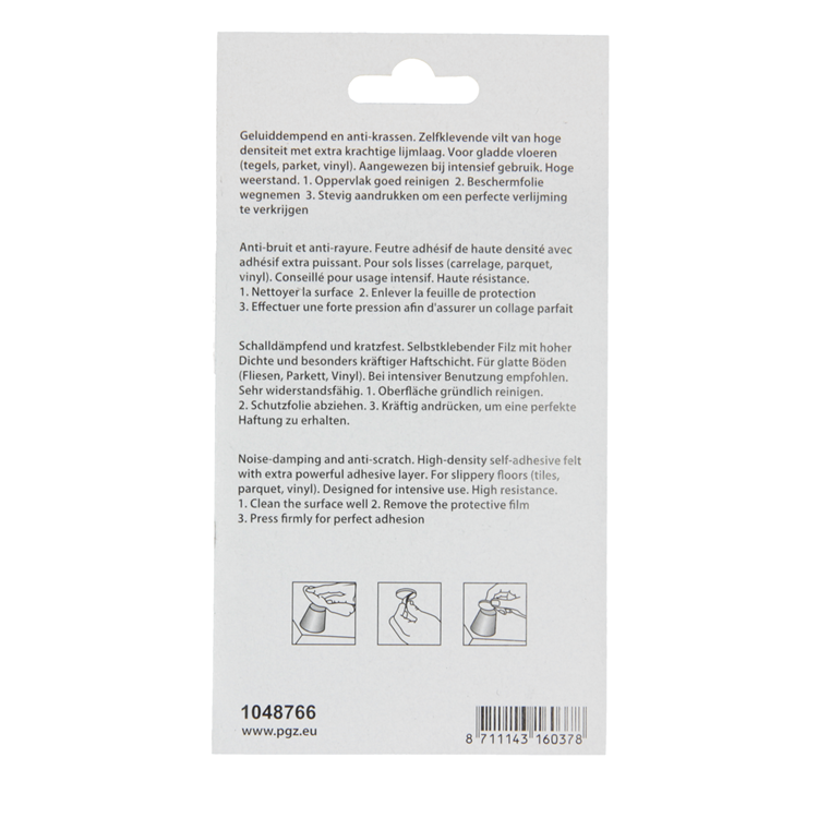 Mack 1048766 - super-feutre autocollant marron 34 x 34 mm 8 pcs | 12 pièces