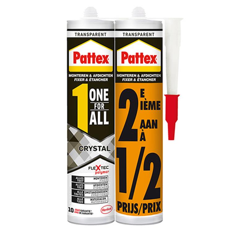 Pattex 1051024 - duo un pour tous les cristaux | 6 pièces