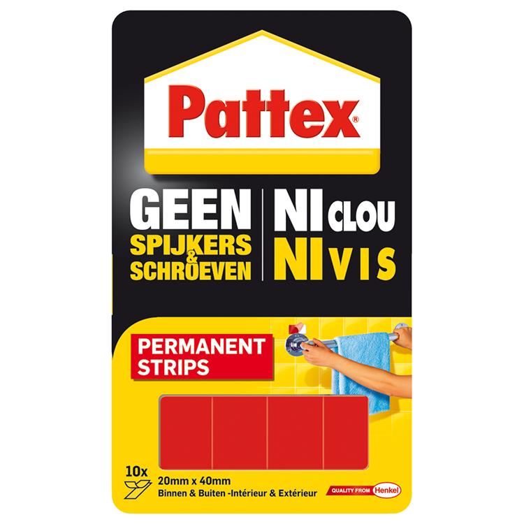 Pattex 1002601 - supermont.strip permanent | 6 pièces