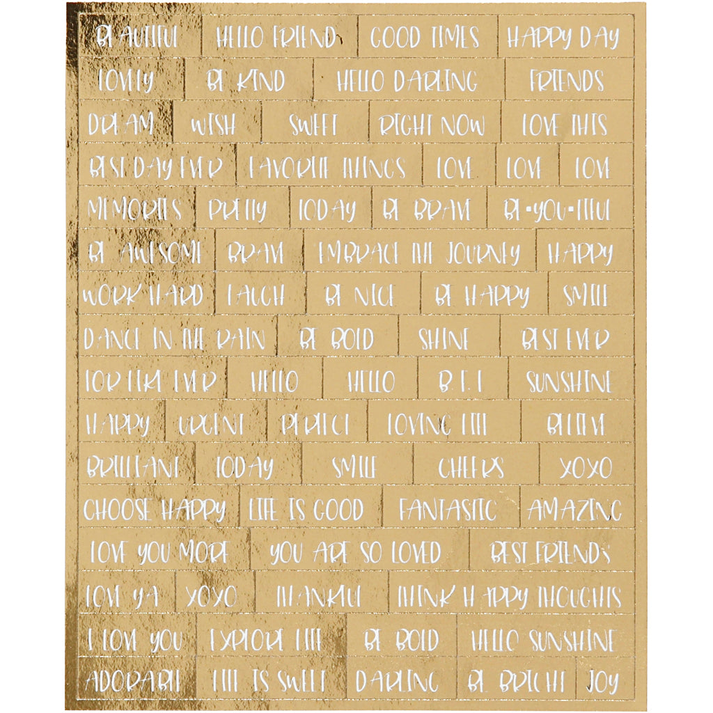 Autocollants Creativ company, feuille 10x11,5 cm, doré, 4 pièces 1 boîte