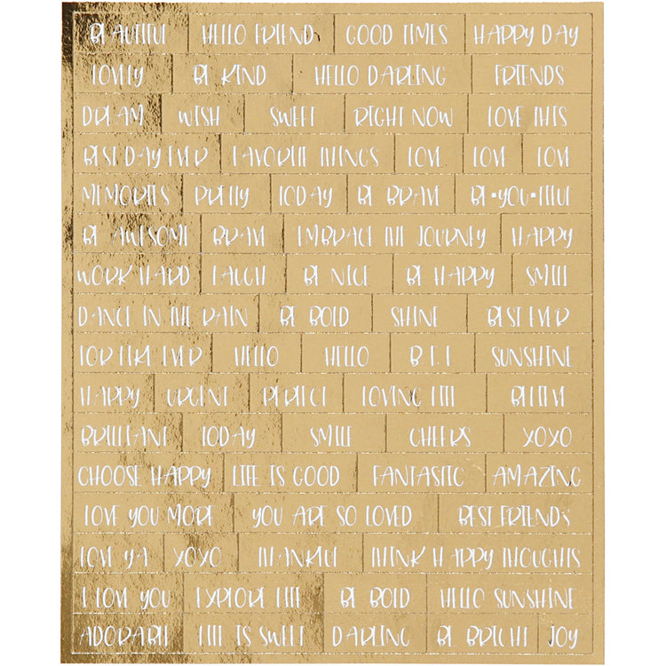 Autocollants Creativ company, feuille 10x11,5 cm, doré, 4 pièces 1 boîte