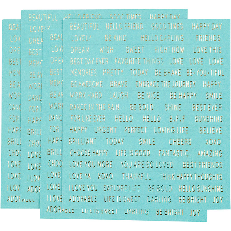 Autocollants Creativ company, feuille 10x11,5 cm, turquoise, 4 pièces 1 boîte