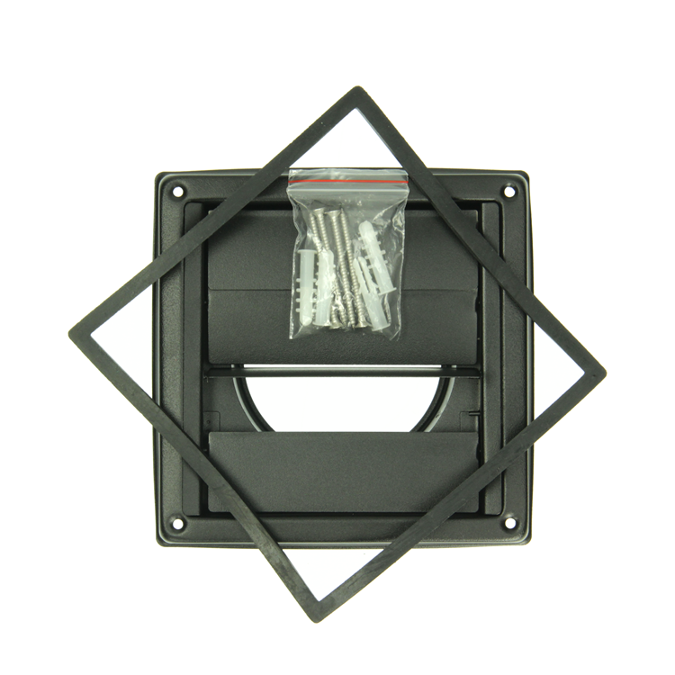 Renson 1069269 - grille de hotte encastrable en acier inoxydable 633 noir (dia 100) | 2 pièces