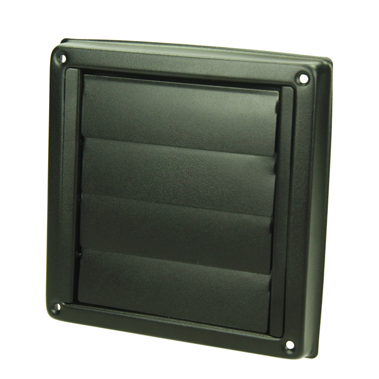 Renson 1069269 - grille de hotte encastrable en acier inoxydable 633 noir (dia 100) | 2 pièces