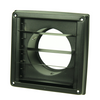 Renson 1069269 - grille de hotte encastrable en acier inoxydable 633 noir (dia 100) | 2 pièces