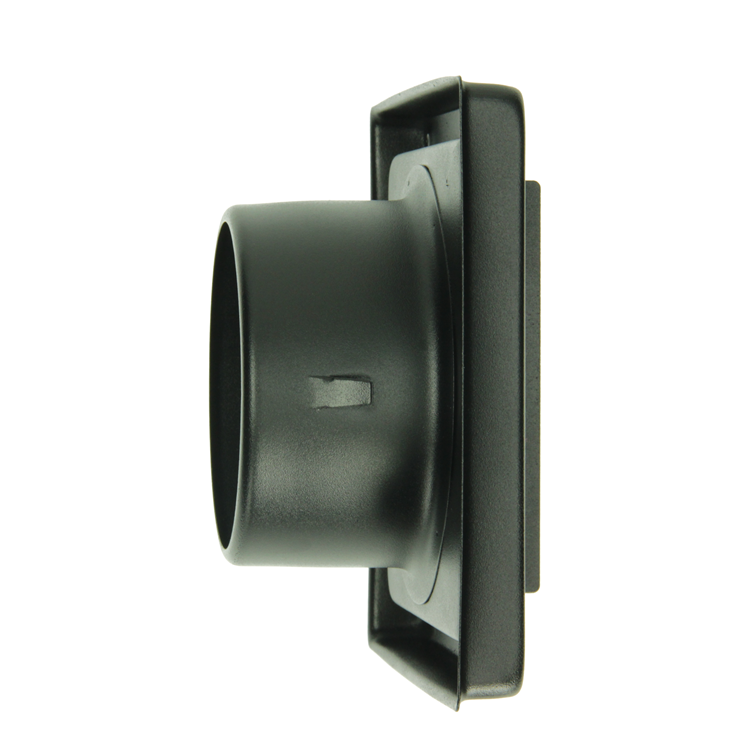 Renson 1069269 - grille de hotte encastrable en acier inoxydable 633 noir (dia 100) | 2 pièces