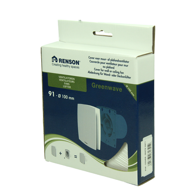 Renson 1069256 - cache ventilateur mécanique (9x11-dia 100) 91w (blanc) | 2 pièces