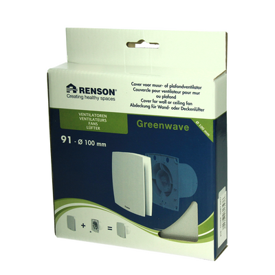 Renson 1069258 - cache ventilateur mécanique (9x11-dia 100) 91g (gris) | 2 pièces