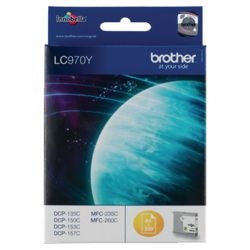 Cartouche d'encre brother lc970y jaune