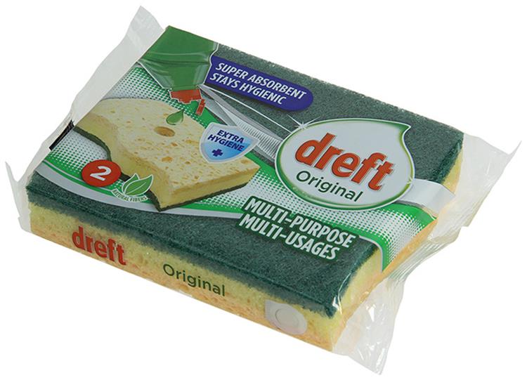 Dreft 1054240 - éponge à récurer violoncelle originale hygiénique x2 | 4 pièces
