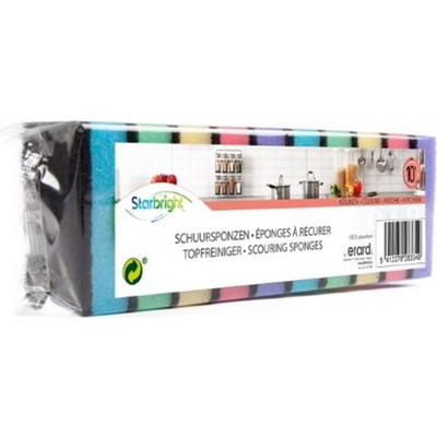 Starbright 1063289 - éponge à vaisselle multicolore 10 pièces 9x6x2,4cm sb | 5 pièces