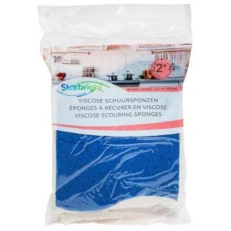 Starbright 1063533 - lot de 2 tampons à récurer en forme de S pour surfaces sanitaires et délicates. | 6 pièces