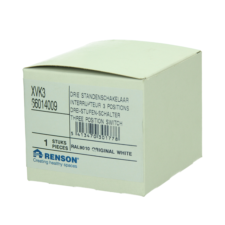 Renson 1062435 - xvk interrupteur 3 positions blanc | 2 pièces
