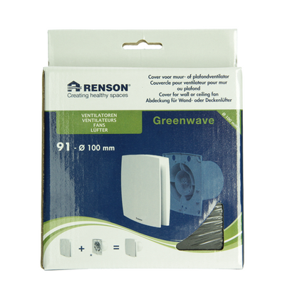 Renson 1069257 - cache ventilateur mécanique (9x11-dia 100) 91b (noir) | 2 pièces