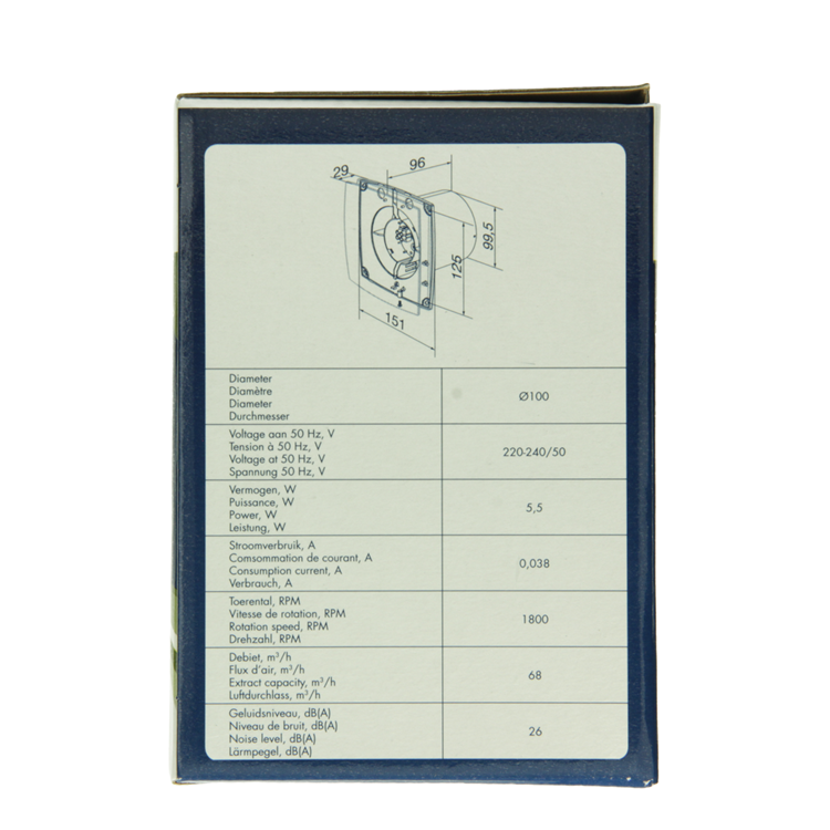 Renson 1069250 - méca. ventilateur standard 9111 (dia 100) | 2 pièces