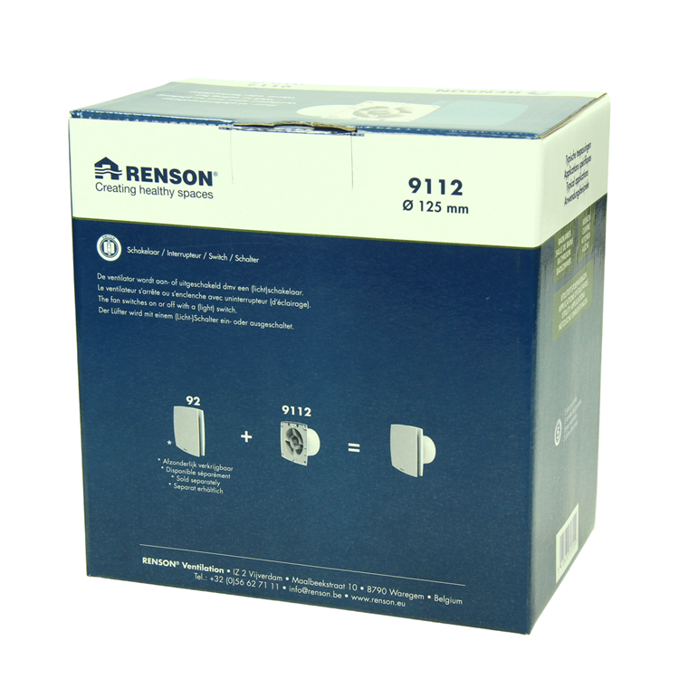 Renson 1069253 - mécan. ventilateur standard 9112 (diamètre 125) | 2 pièces