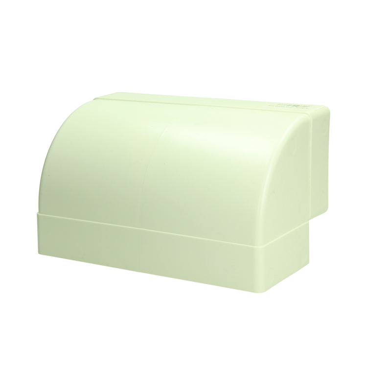 Renson 1069271 - Raccord d'angle PVC vert. 90° 7015 (220x90) (blanc) | 3 pièces
