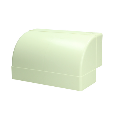 Renson 1069271 - Raccord d'angle PVC vert. 90° 7015 (220x90) (blanc) | 3 pièces