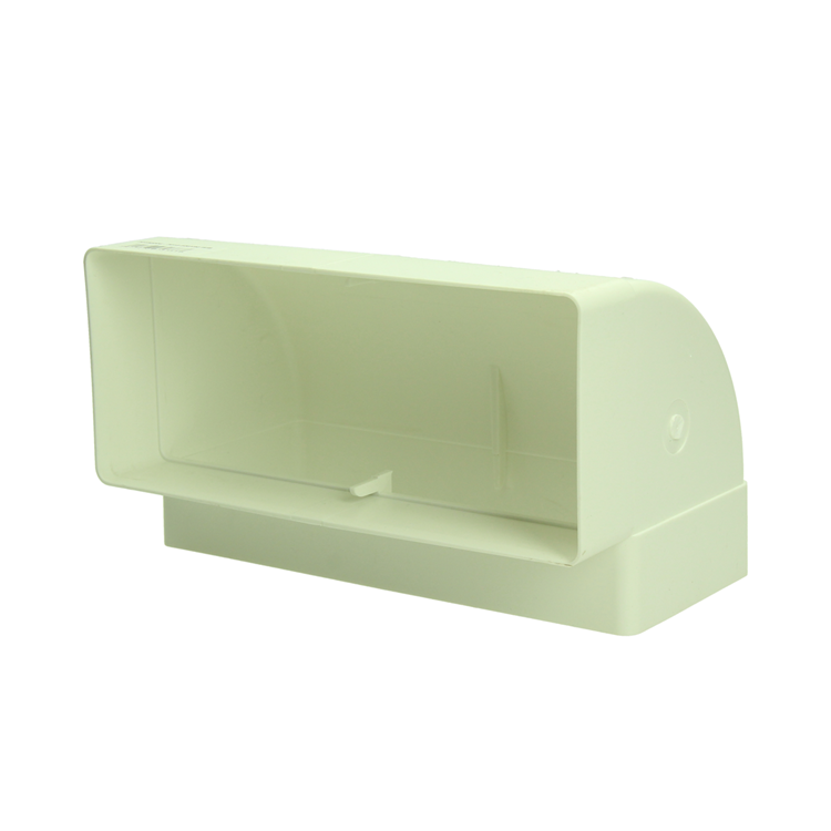Renson 1069271 - Raccord d'angle PVC vert. 90° 7015 (220x90) (blanc) | 3 pièces