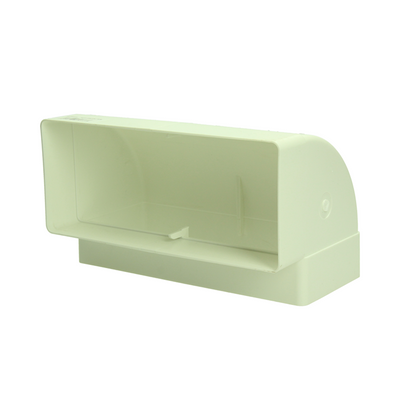Renson 1069271 - Raccord d'angle PVC vert. 90° 7015 (220x90) (blanc) | 3 pièces