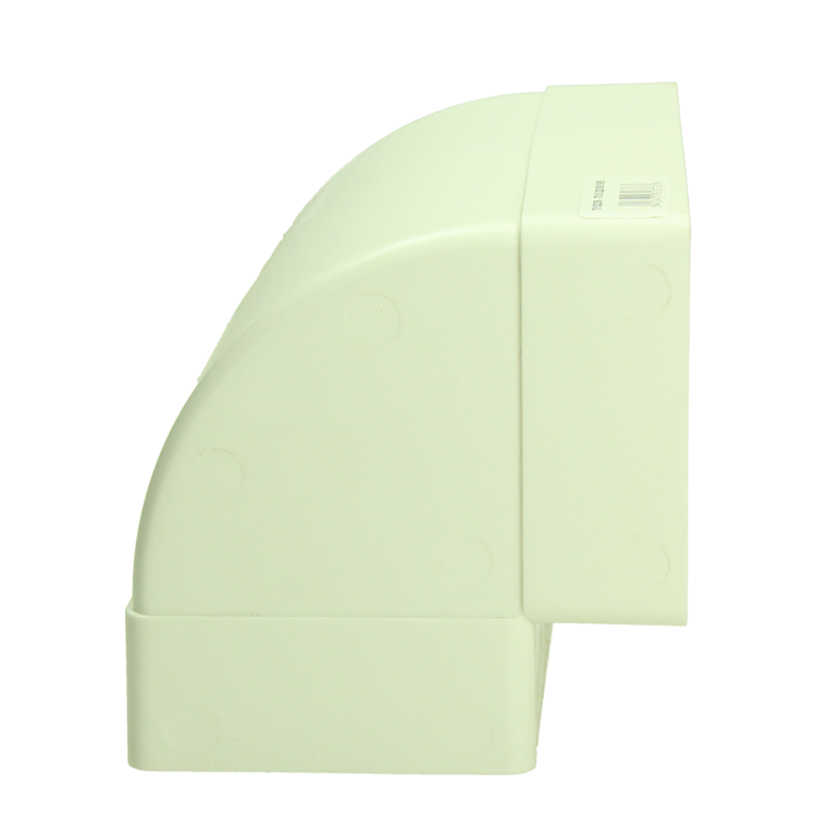 Renson 1069271 - Raccord d'angle PVC vert. 90° 7015 (220x90) (blanc) | 3 pièces