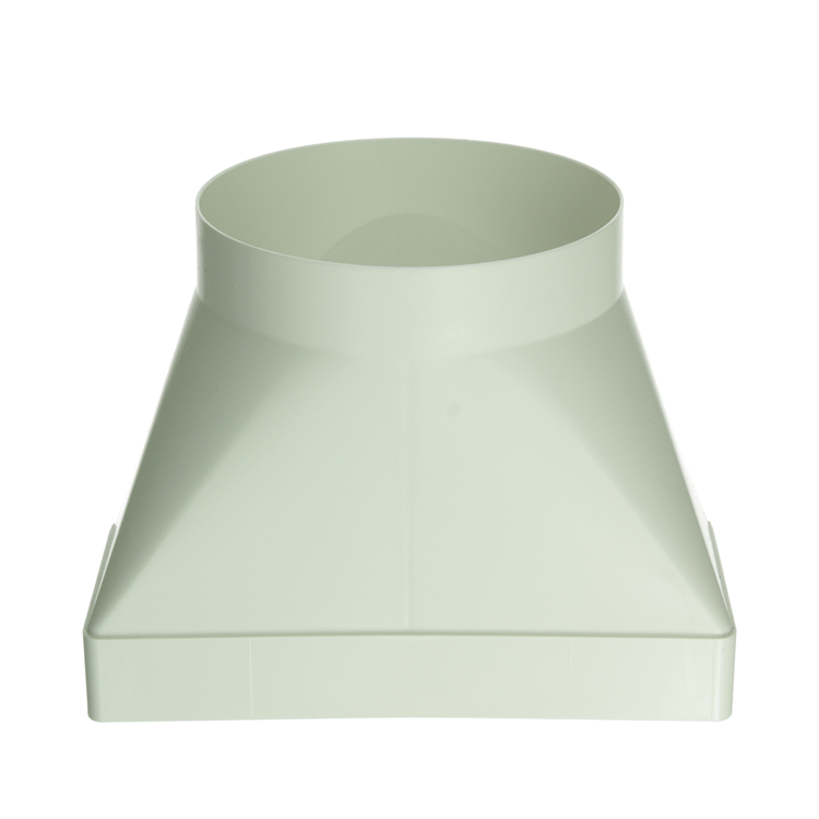 Renson 1069274 - Pièce de raccordement PVC ronde droite 7021 (220x90-dia 150) (blanc) | 3 pièces