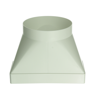 Renson 1069274 - Pièce de raccordement PVC ronde droite 7021 (220x90-dia 150) (blanc) | 3 pièces