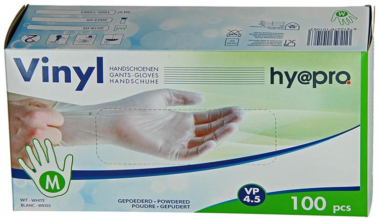 Hy@pro 1056837 - gant vinyle moyen + boîte de 100 pcs | 5 pièces