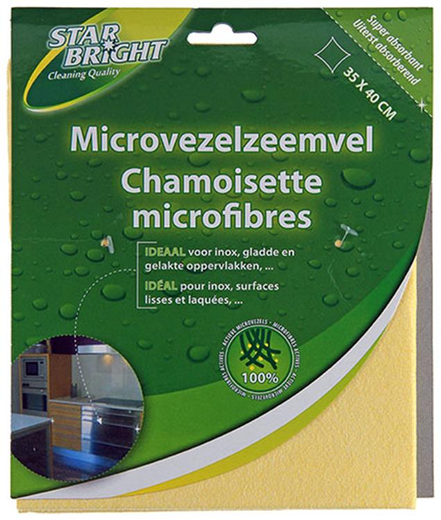 Starbright 1009182 - Drap de chamois en microfibre sb 35x40cm | 6 pièces