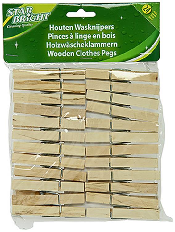 Starbright 1056830 - pinces à linge bois sb 24pcs | 6 pièces