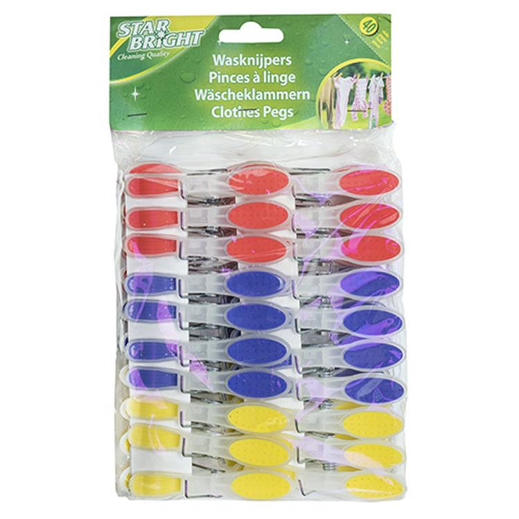 Starbright pinces à linge soft grip 40 pcs