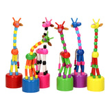 Playwood Houten Drukpop Giraffe colored - afbeelding 1