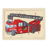 Puzzle à plots en bois Playwood pompiers, 9 pcs. - afbeelding 2