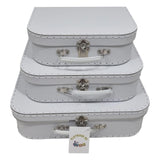 Playwood Cardboard Suitcase Set White, 3e. - afbeelding 1