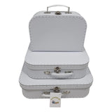Playwood Cardboard Suitcase Set White, 3e. - afbeelding 3