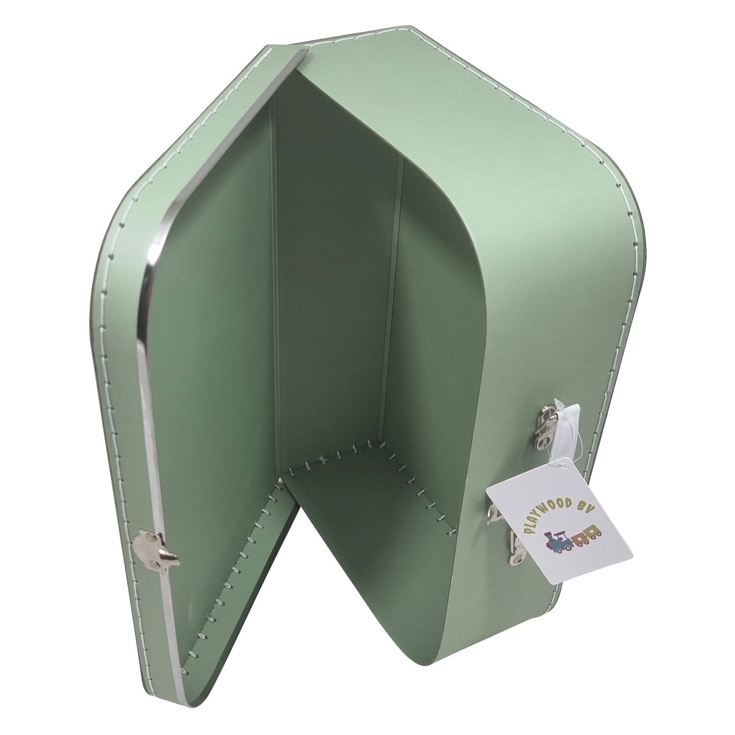 Playwood Cardboard Suitcase Set Green, 3e.