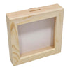 Tirelire en bois Playwood en plexiglas avec dos blanc petite