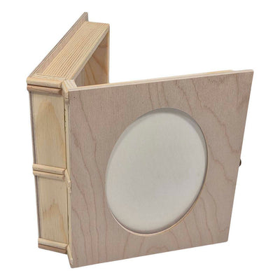 Boîte en bois Playwood forme livre avec cadre photo