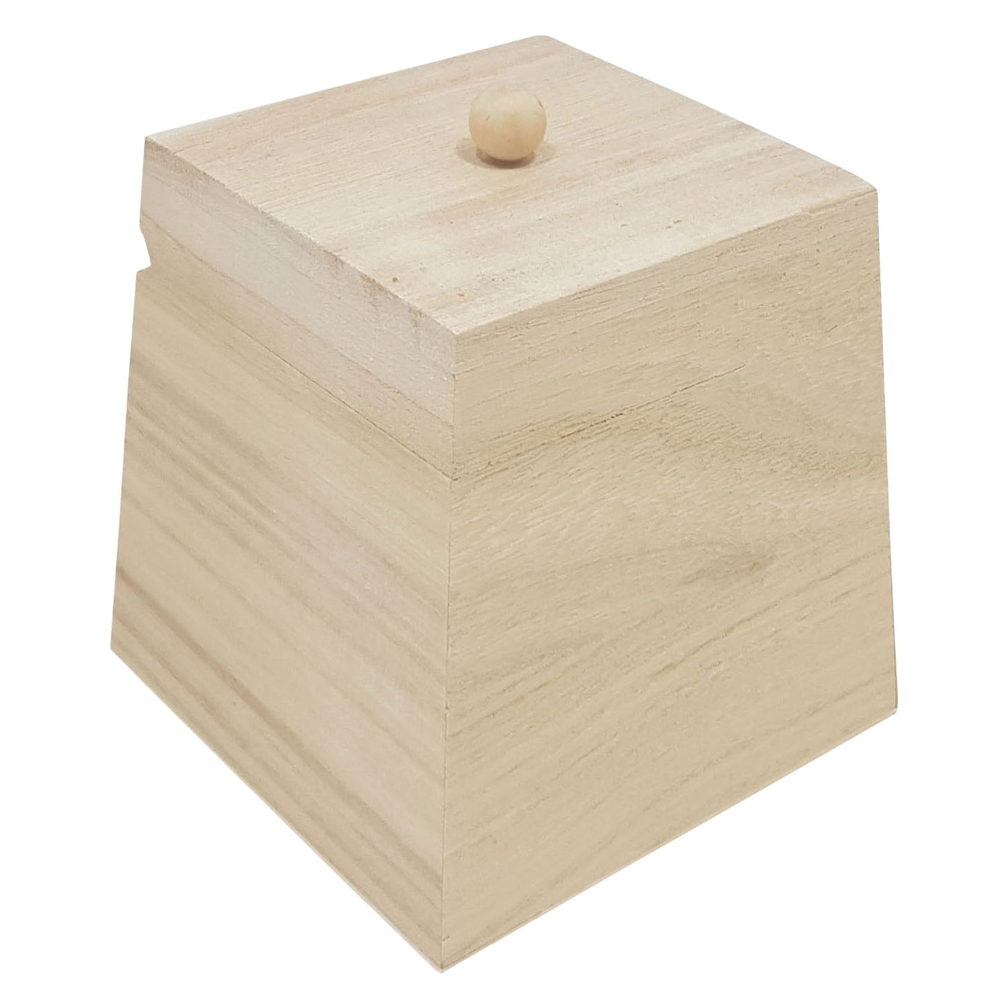 Boîte carrée en bois Playwood avec couvercle à rabat