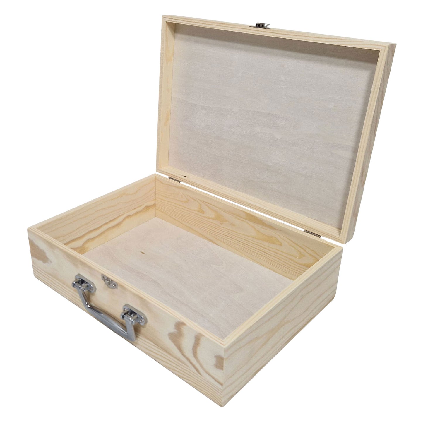 Valise en pin Playwood format A4 avec poignée en métal