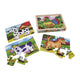 Playwood quatre puzzles en bois dans une boîte - 12 pièces