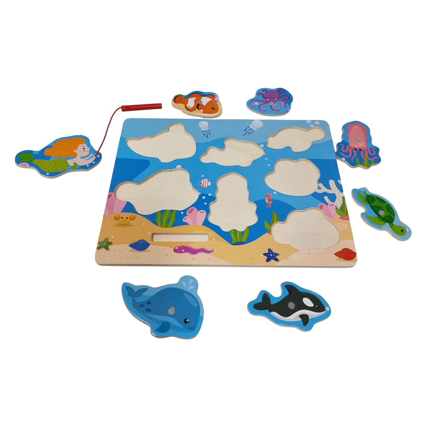 Puzzle et jeu de pêche en bois Playwood - 7 mcx.