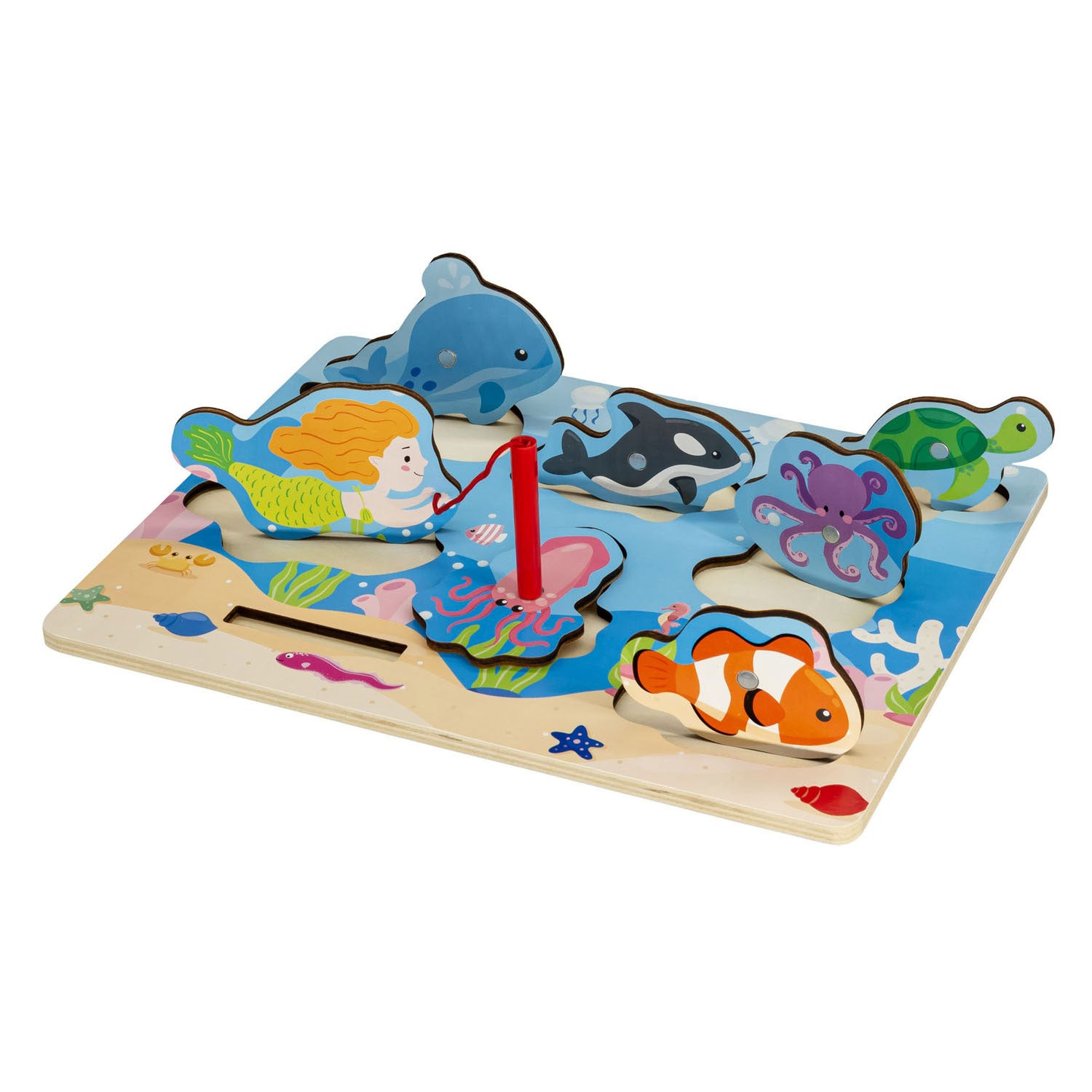 Puzzle et jeu de pêche en bois Playwood - 7 mcx.
