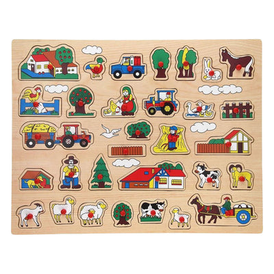 Playwood puzzle en bois ferme extra large - 32 pcs.