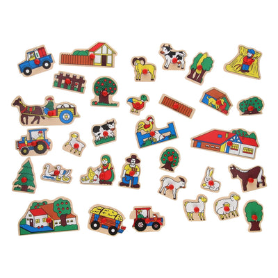 Playwood puzzle en bois ferme extra large - 32 pcs.
